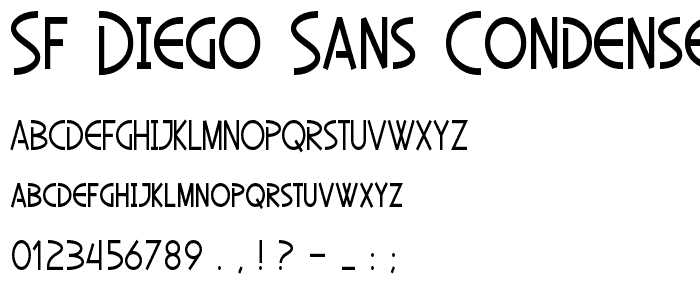 SF Diego Sans Condensed font